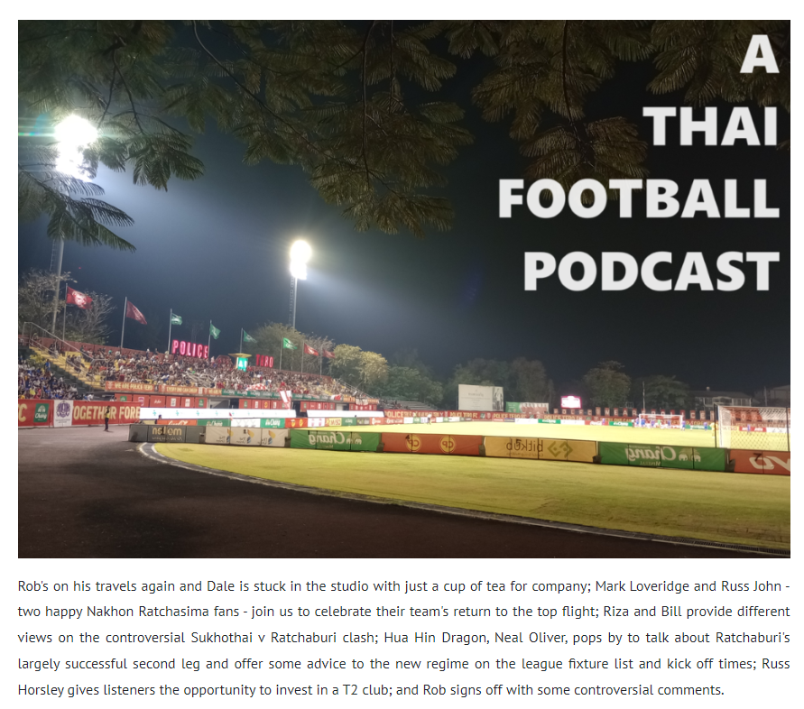 A Thai Football Podcast
Episode 41: A View From The Boundary
Featuring @MarkLoveridge15 @russreport @portfcsandpit @rizafahdli @HigherSports1 Neal & Bill.
Available now dalefarrington.podbean.com/e/41-a-view-fr…
Owzat??!!