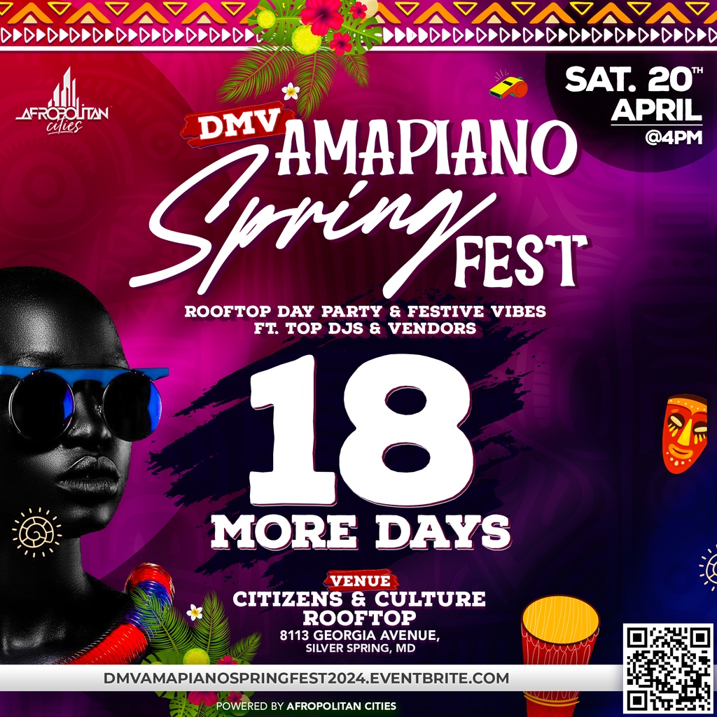 Only 18 days to go!! Early bird tickets ending soon!! Secure your tickets now DMV!! - AmapianoDayFest.com