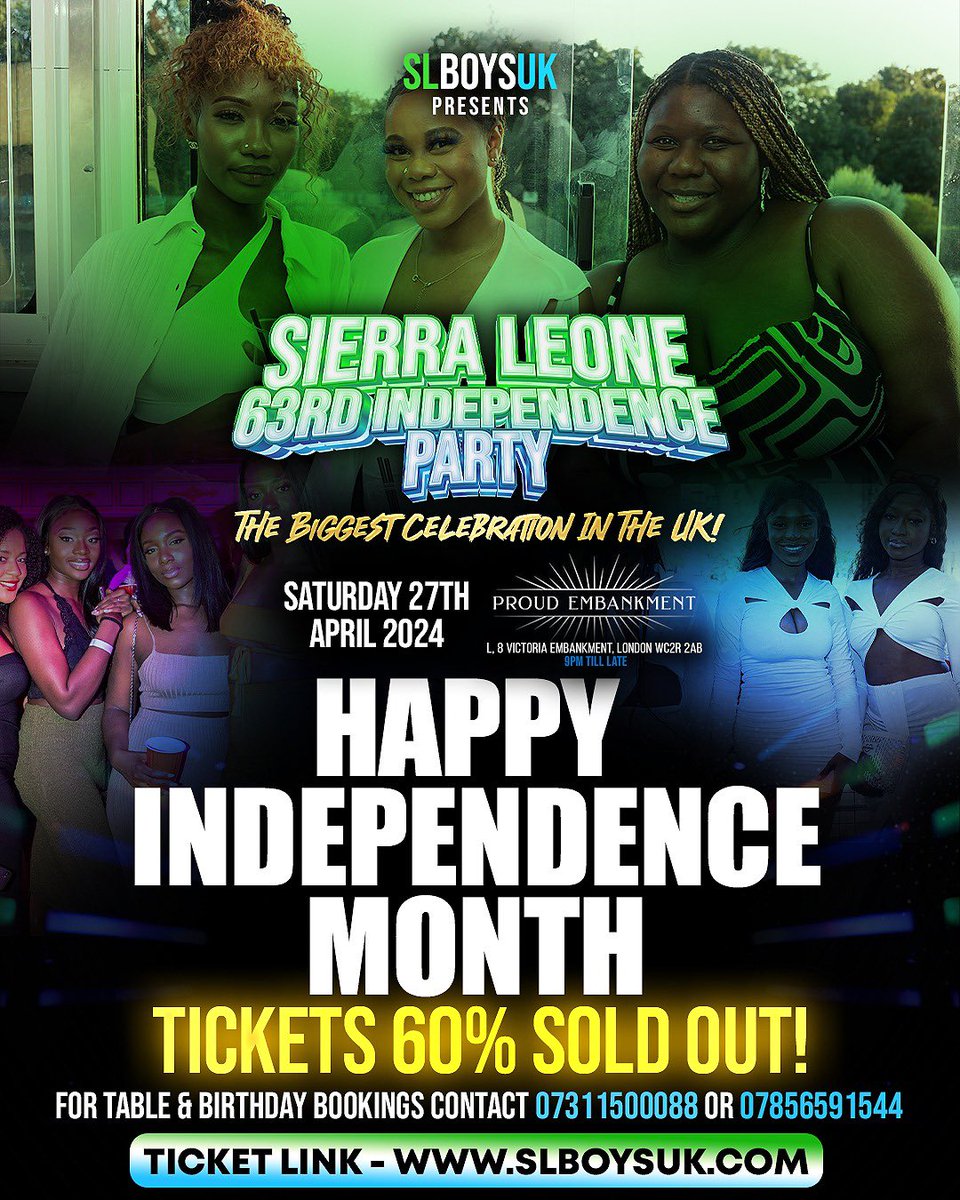 SLBoysUK's tweet photo. We need all the Freetown Ballers and Divas to tap in the comment section🙌🏾🔥.
.
April 27th a movie WILL BE made!!. Cop your tickets NOW!
.
The game geh yagba, if u nor able?.....
#slboysuk #63rdSLindependence
#sl63party #xsalone https://t.co/nXpruvmTJn