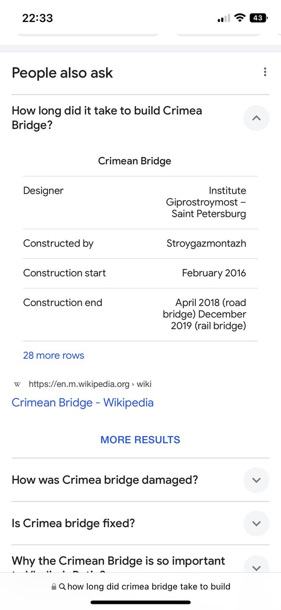 BGatesIsaPyscho's tweet photo. Dear Americans,

You’re being told the Baltimore Bridge could take 10 years to rebuild

This is the Crimea Bridge - the longest Bridge in Europe - it took just over 2 years to construct

Of course you &amp; Ukraine blew it up, but that’s not the point

Point is you’re being lied too. https://t.co/pSZizYZO4D