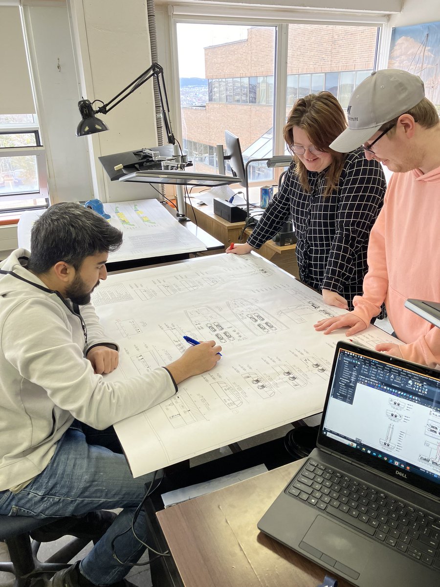 Some of our 3rd year Marine Mechanical Design students reviewing piping drawings as apart of their project work at the <a href="/marineinstitute/">Marine Institute, Memorial University</a> .
<a href="/NLSchoolsCA/">NLSchools</a> <a href="/HolySpiritHS/">Holy Spirit High</a> <a href="/QERHS_SC/">QE Student Council</a> <a href="/hthtigers/">HolyTrinityHigh</a> @AscensionAstros <a href="/NLTeachersAssoc/">NLTA</a> <a href="/IrvingShipbuild/">Irving Shipbuilding</a> <a href="/Seaspan/">Seaspan</a> <a href="/HuskiesMPSH/">Mount Pearl Senior</a> <a href="/ODHigh/">O'Donel High</a> <a href="/cbrh/">Corner Brook Regional High</a>