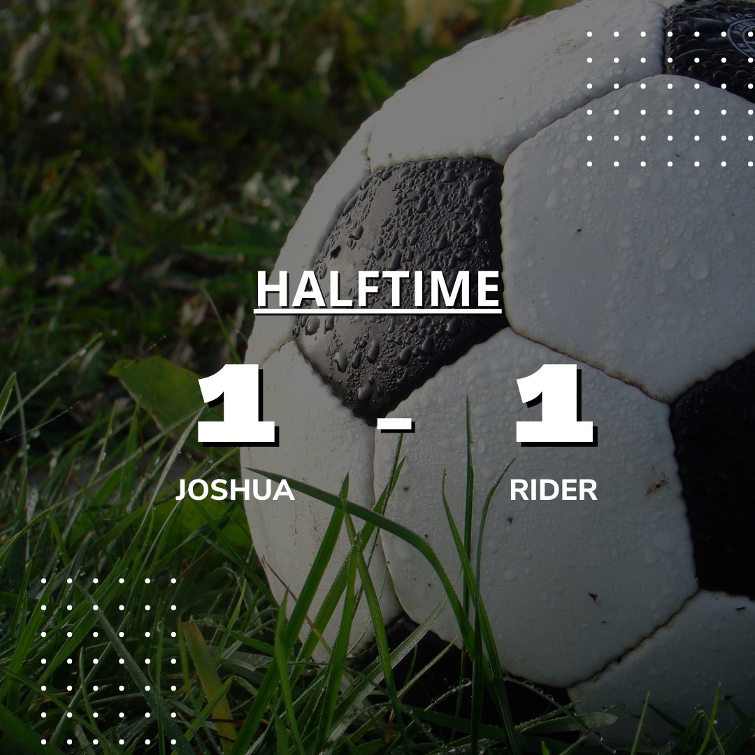 Halftime. We have the wind advantage for the 2nd half. Let’s go Lady Owls!! 🦉⚽️💙