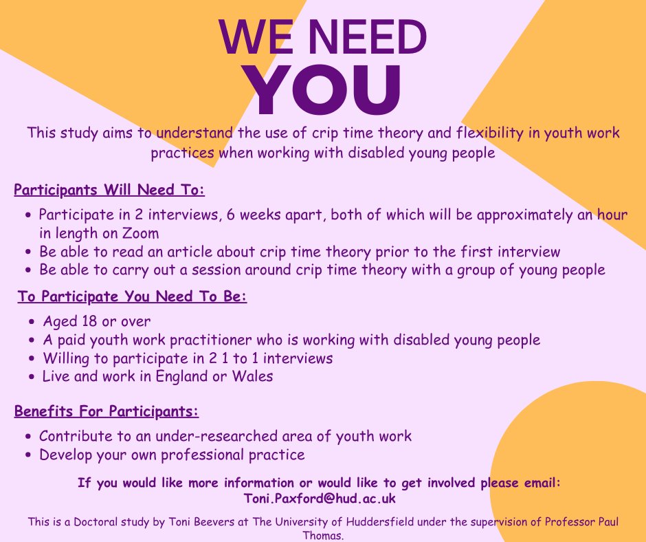 I am still recruiting for my #doctorate if you're a #youthworker and can participate in the study I'd love to hear from you!