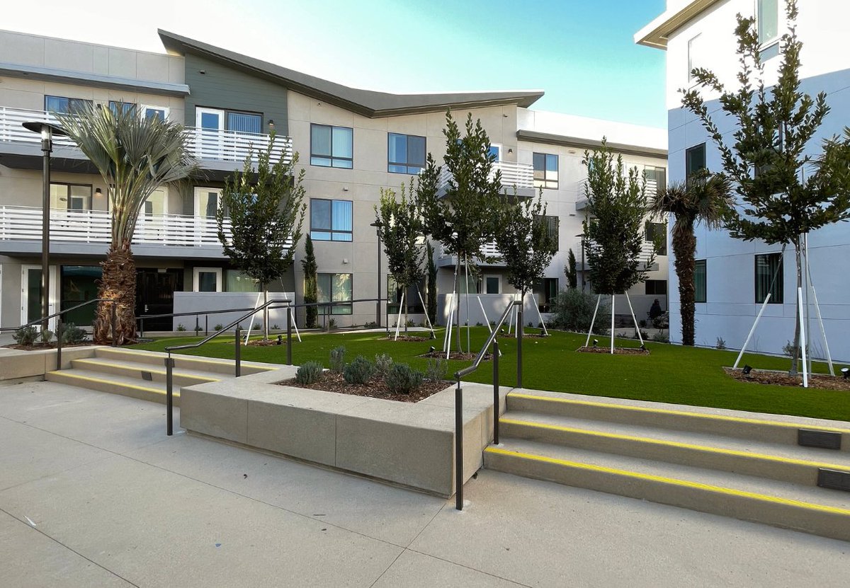 LACDevAuthority's tweet image. Happy 😁#CDWeek2024 🙌! Today we are showcasing the Offsite Improvements for the Imagine Village II development 🏠. Completed in 2024, the development provides 80 units of affordable family housing. CDBG funds were used for demolition, sidewalk and gutter upgrades, and more.