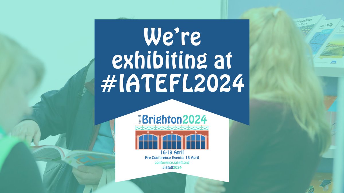 Join us at the 𝐈𝐀𝐓𝐄𝐅𝐋 𝐂𝐨𝐧𝐟𝐞𝐫𝐞𝐧𝐜𝐞 in Brighton on April 16th-19th! Our brilliant team are looking forward to chatting with you on stand number 29 (there might be some cupcakes too 🤫).

#IATEFL24 #ELT #TEFL #TESOL #Conference #AdvancingLearning #TeachEnglish