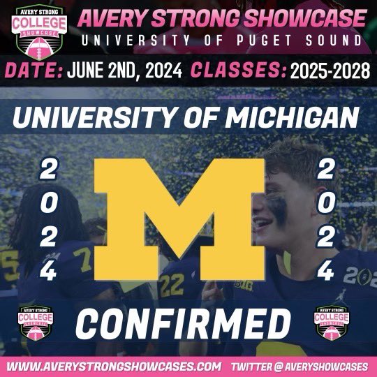 Fired up to announce the defending National Champion Michigan Wolverines will be attending our Showcase on Sunday, June 2nd ‼️ A couple players received offers from Michigan after showcasing their skills at our 2023 event 🏈 Excited to see what opportunities arise for 2024 📈