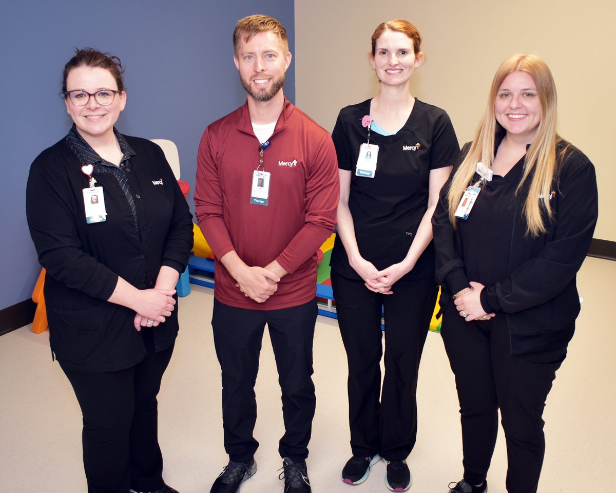 MercyJeffCounty's tweet photo. Specialized therapy care for kids is now closer to home with the opening of this new pediatric therapy gym at #MercyJefferson. We just blessed this new space where our rehab team will provide physical, occupational and speech therapy for children: https://t.co/o2j4I9a6NQ https://t.co/yvXllTgHo2