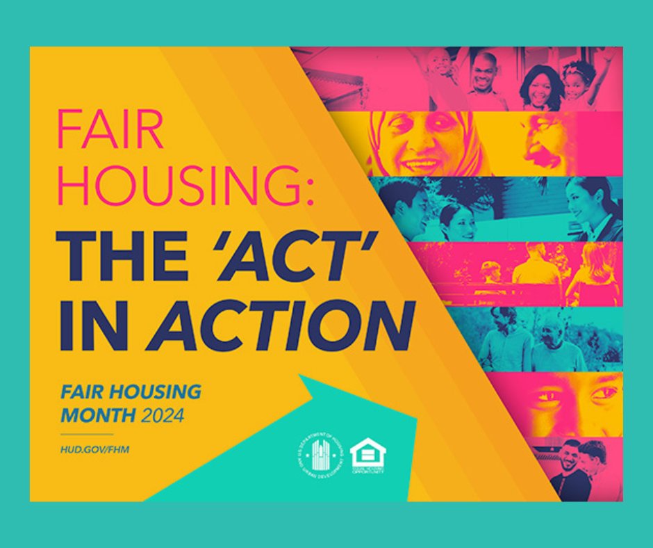 This is National Fair Housing Month! The Fair Housing Act, created in 1968 ...  it helps protects buyers/renters and homeowners from discrimination. Click here for more info hud.gov/FHM #twinoaksrealty #fairhousingforall #fairhousing