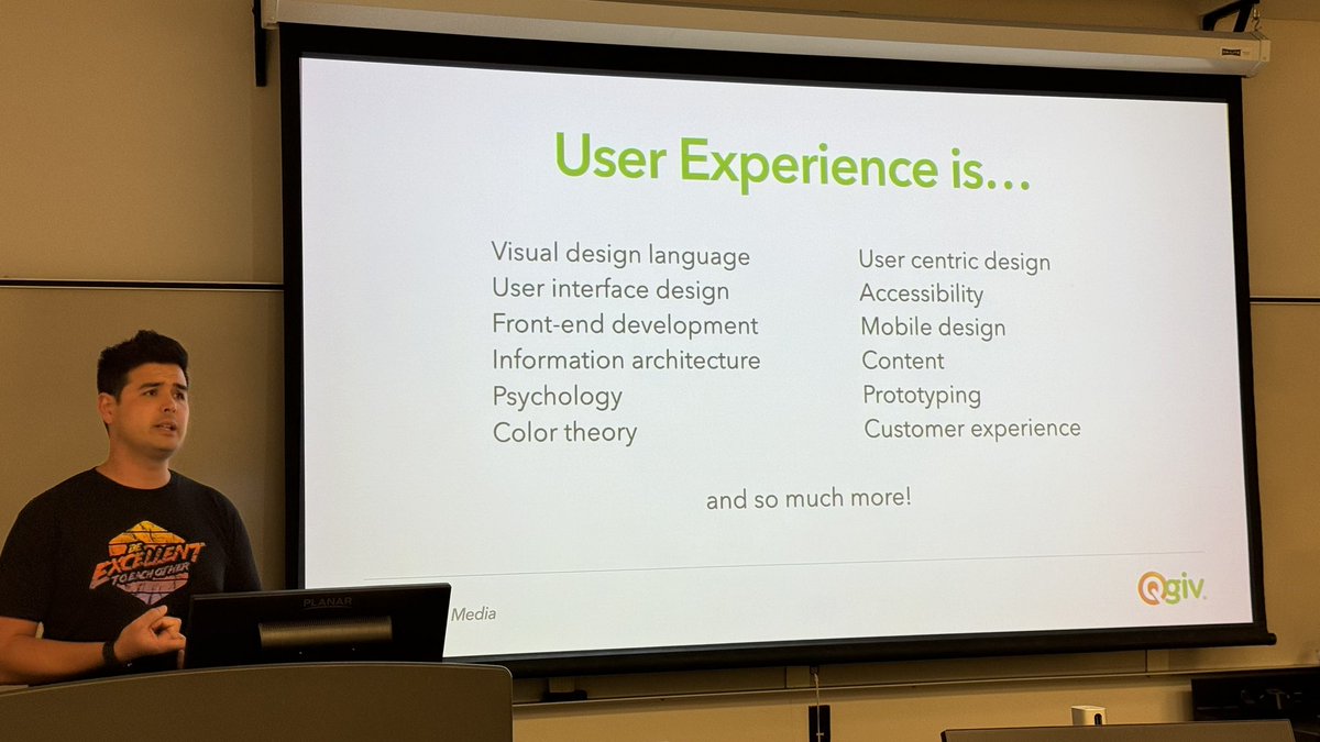 Thanks to <a href="/chrismorata/">Chris Morata</a> of @qgiv for sharing his expertise on #UX with <a href="/USFDigitalMedia/">USF Digital Media</a> / <a href="/USF_ZSAMC/">USF Zimmerman School</a> tonight!