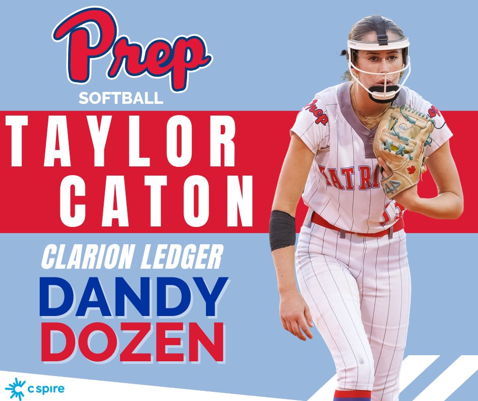 JPrepSoftball's tweet image. Congratulations to our junior P/SS @TaylorCaton13 for being selected as a 2024 Dandy Dozen by the @clarionledger  The top players in both public &amp;amp; private school in the state of Mississippi! We are super proud of you! ❤️💙