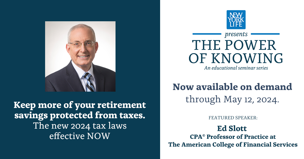 MichaelHusar's tweet photo. Is your retirement protected from the new tax laws? This insightful, on-demand seminar shows you strategies to help protect your retirement funds. View on-demand any time before 5/13/2024: https://t.co/RnG4QxXuPQ https://t.co/uboidCqFtO