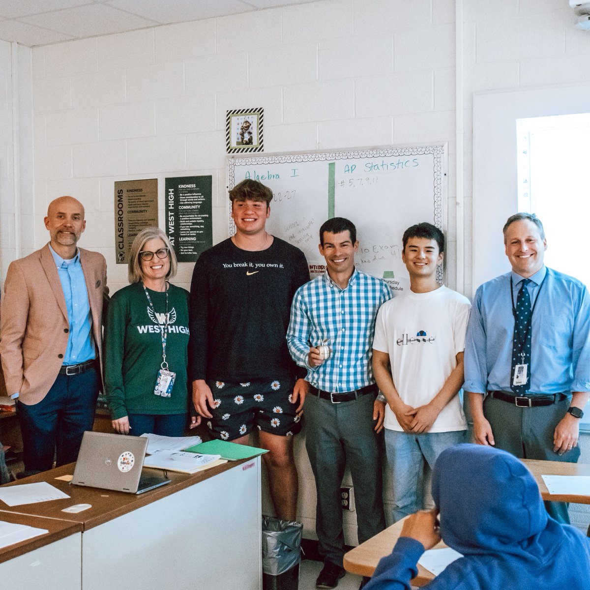 IowaCitySchools's tweet photo. Congrats to West High Teacher Greg Witt on receiving the Shine Award! "He has found the perfect formula that allows students to learn with no fear of making mistakes and is invested in the success that his students achieve both within the classroom and outside of it." https://t.co/3QW6Z3fRzN