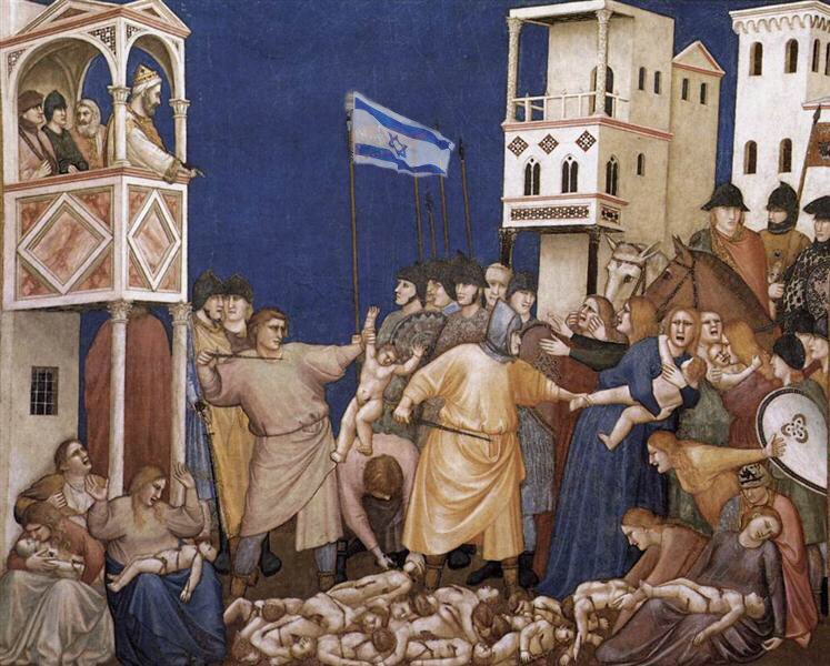 2,000 years later and King Herod’s tactics are fashionable again. #Giotto #massacreoftheinnocents #kingherod #ZionistsAreTerrorists #Israeli #IsraeliWarCrimes