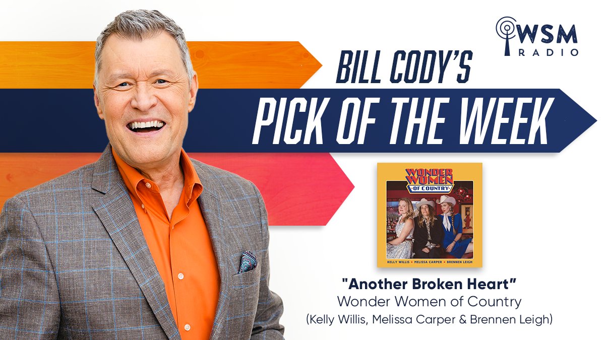 The <a href="/BillCodyWSM/">Bill Cody</a> Pick Of The Week is "Another Broken Heart" from the supergroup Wonder Women of Country (Kelly Willis, Melissa Carper, &amp; Brennen Leigh). 
Hear it this week on Coffee, Country &amp; Cody... and stream it now here: linktr.ee/wsmradio