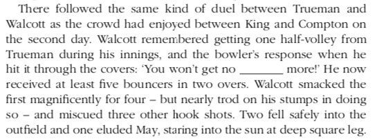 Fifth Test, Day 4: Hutton's handshake with Bustamante at an evening function fails to close down the rumpus in the local press, while Walcott's stern resistance on the field keeps the Test alive. Close of play: West Indies 184-4, 91 behind