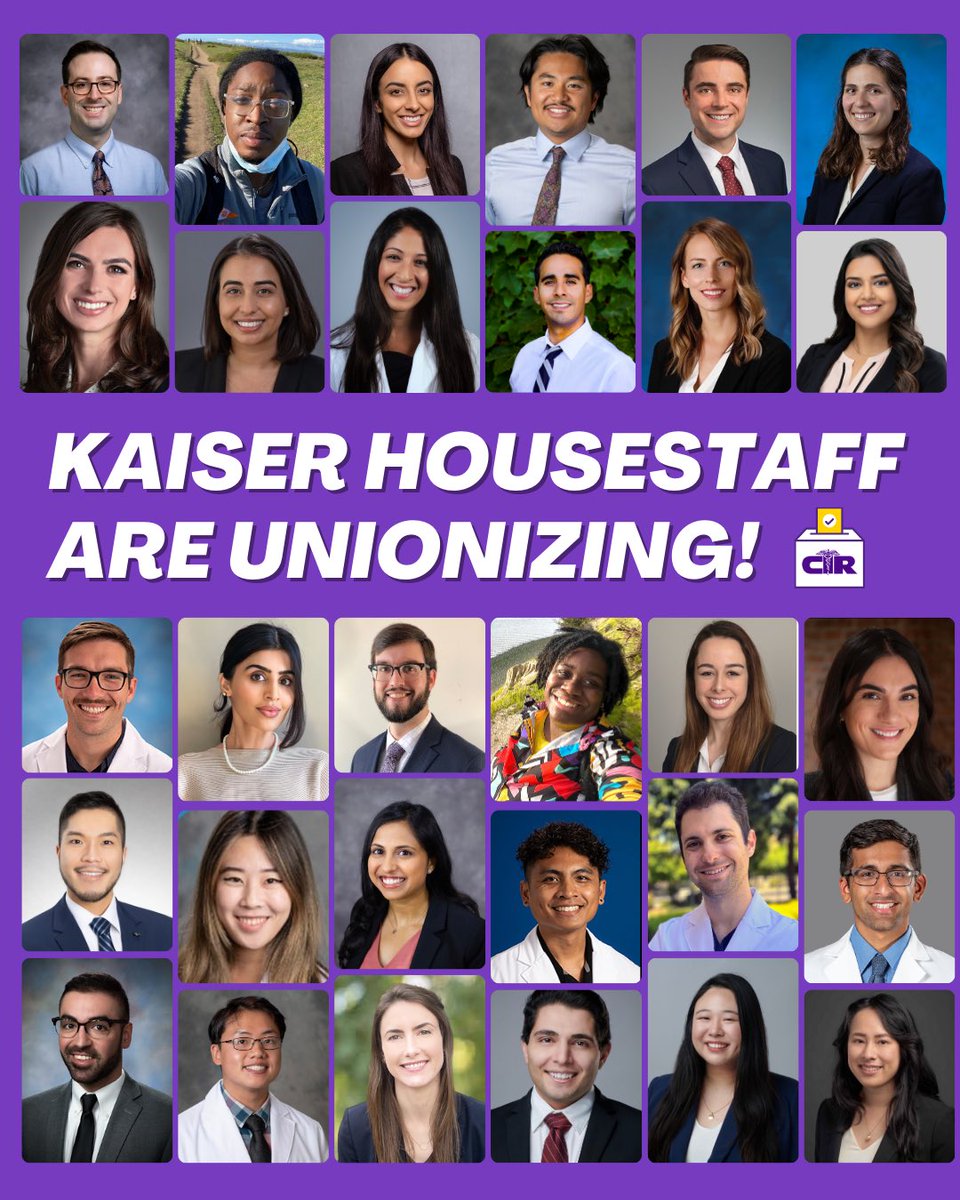That’s right, ANOTHER ONE! The over 400 resident physicians of Kaiser Permanente have filed to form a union! We’re unionizing, not only to make actual change that impacts our day-to-day well-being and patient care but to show how healthcare can be transformed. ✊