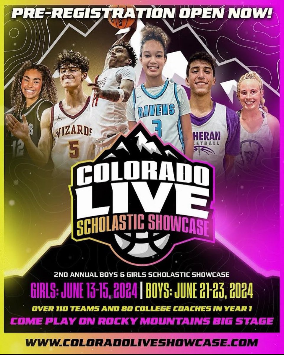 It’s back! 🆈🅴🅰︎🆁 2️⃣ of the @chsaa x @colohsca Annual Scholastic Showcase is only a couple months away. ✅ 4 Days ✅ 9 Courts ✅ Over 170 games ✅ 114 Teams ✅ MEDIA ✅ Over 80 College Coaches in our first year! Year 2 will be amazing! Preregistration is open now.