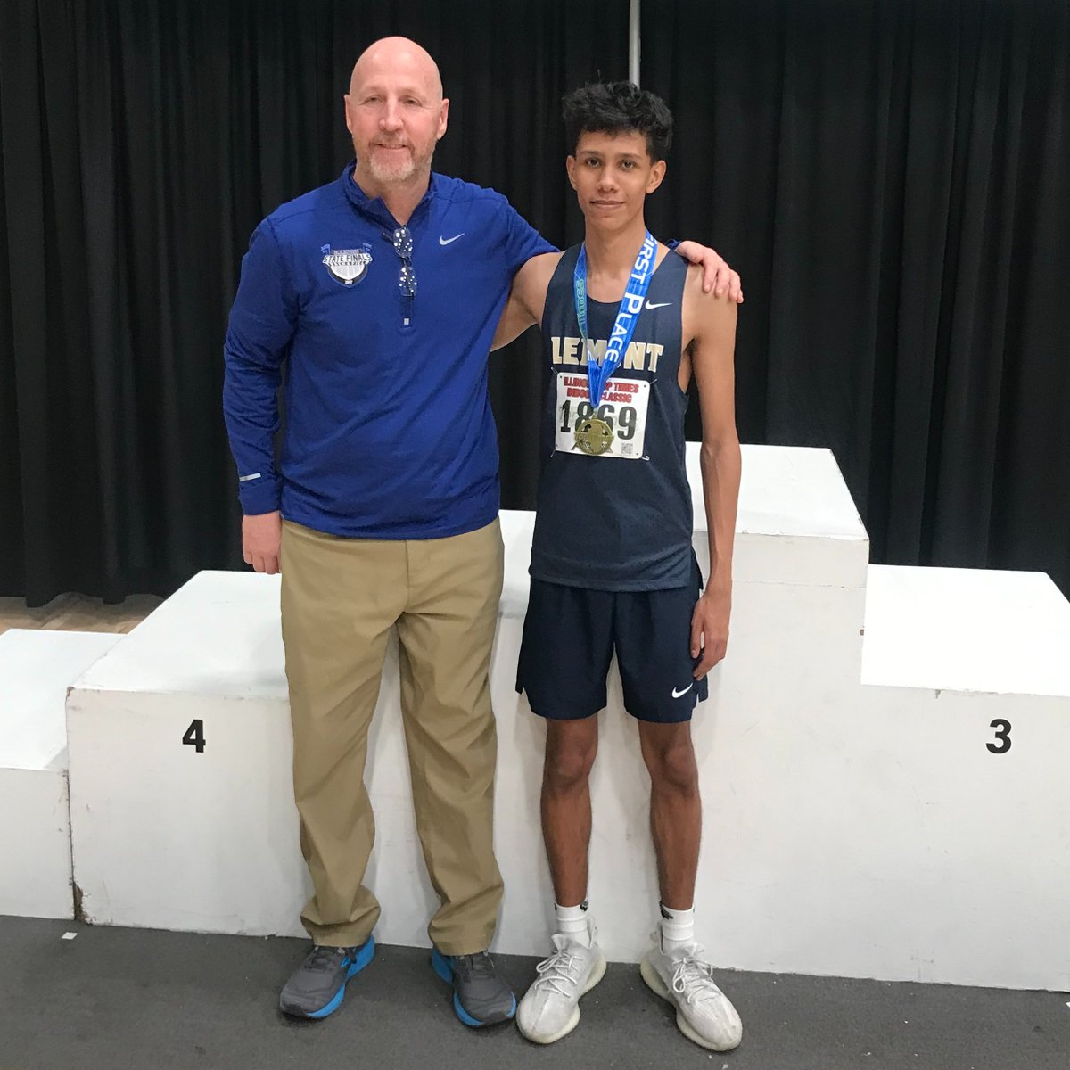 Congrats to @Lemont_HS's Quinton Peterson, winner of the Class 3A 60 meter hurdles at the 2024 Illinois Top Times High School Track & Field Indoor Championship! Last spring, Quinton qualified for the 2023 IHSA Class 3A State Finals in the 110 and 300 hurdles events. #WeAreLemont