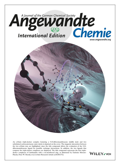#OnTheCover Unique Double and Triple Decker Arrangements of Rare-Earth 9,10-Diborataanthracene Complexes Featuring Single-Molecule Magnet Characteristics (P. W. Roesky and co-workers) onlinelibrary.wiley.com/doi/10.1002/an… @AKRoesky onlinelibrary.wiley.com/doi/10.1002/an…