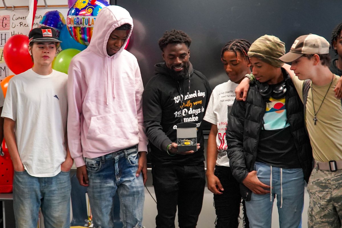 <a href="/RudderHS_BISD/">Rudder High School</a> Read 180 teacher and track &amp; field coach Jihad Wright was surprised this morning in his classroom as he was awarded the Read 180 Outstanding Educator Award. He gave credit to the students who put in the work that led to the national recognition.