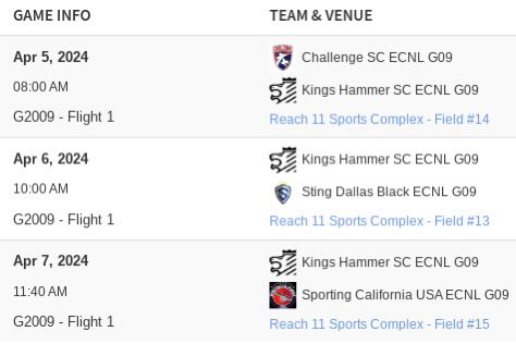 NinaBrandon09's tweet photo. Here’s our @kingshammer #ECNLPHX schedule! I can’t wait to compete with my teammates! 🏜️⚽️

Check out my highlights!
https://t.co/qWAUfM8hzy

@ImYouthSoccer 
@ImCollegeSoccer 
@TopDrawerSoccer 
@ECNLgirls 
@PrepSoccer https://t.co/Ca3xD3NJPh
