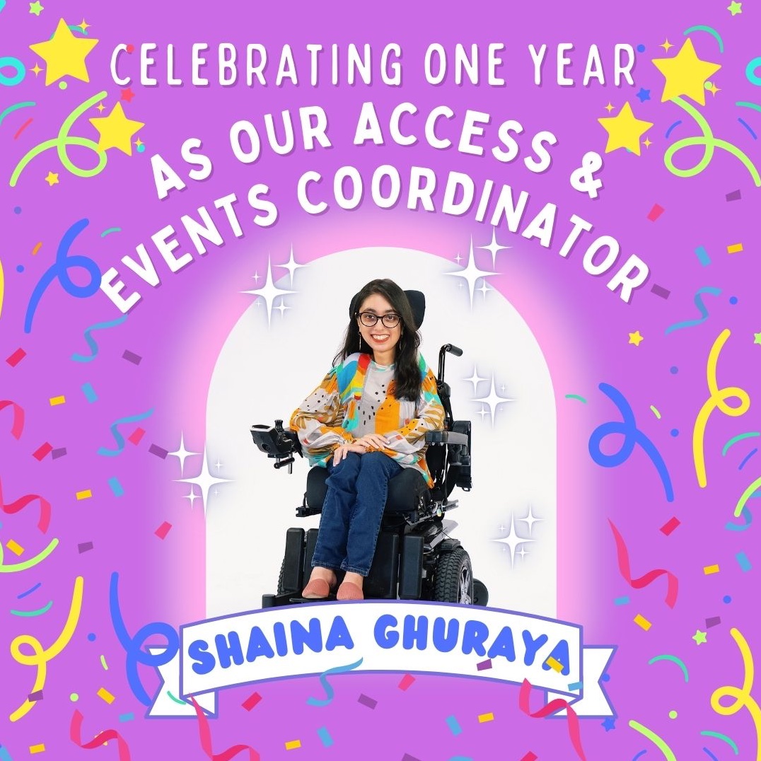 We celebrate one year with Shaina Ghuraya as Longmore's Access and Events Coordinator! Shaina's dedication and expertise have been a superb addition to the Logmore Institute mission. Thank you for all your hard work, Shaina! @disabled_desi