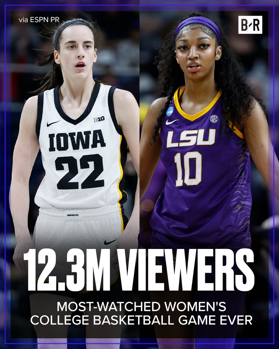 Iowa-LSU record breaking viewership 🚨 12M VIEWERS 🤯 (via ESPN PR)