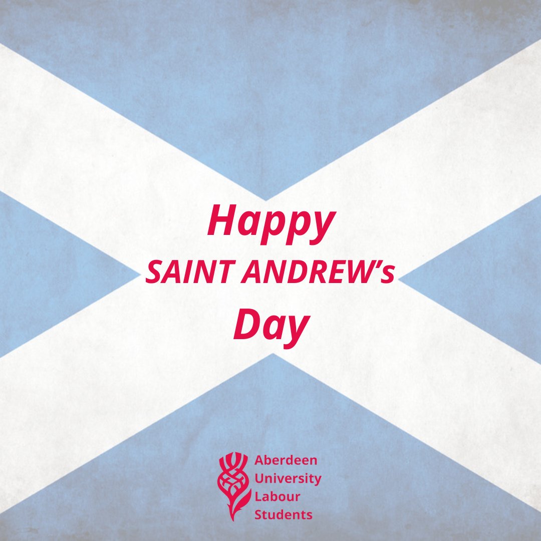 Latha Naomh Anndra sona dhuibh! 🏴󠁧󠁢󠁳󠁣󠁴󠁿

Happy #SaintAndrewsDay to all from Aberdeen University Labour Students! 👋
