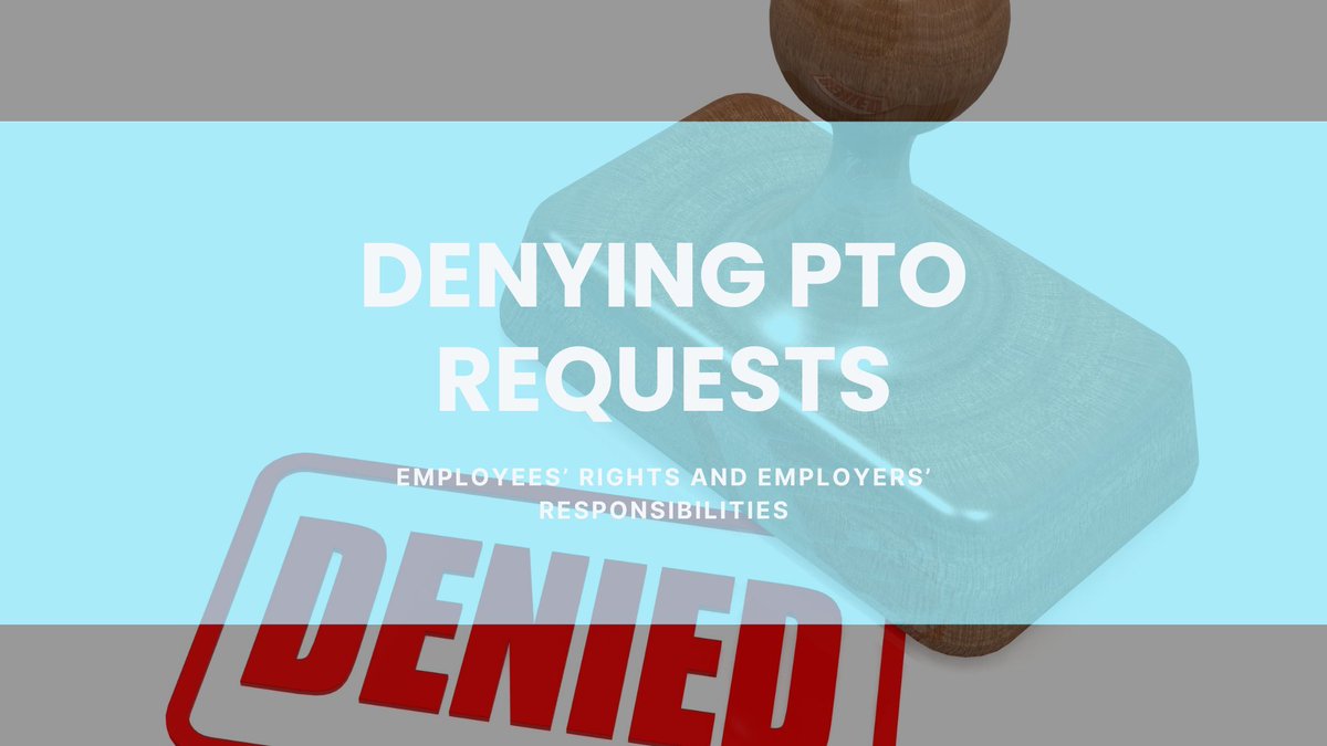 flamingohello's tweet photo. Is it legal for employers to deny time off requests?

The short answer is yes; but there's a lot more you need to consider in order to handle this professionally.

Check out our latest article for all you need to know.

https://t.co/N8Ut8iJvgV https://t.co/PradcBgM8n