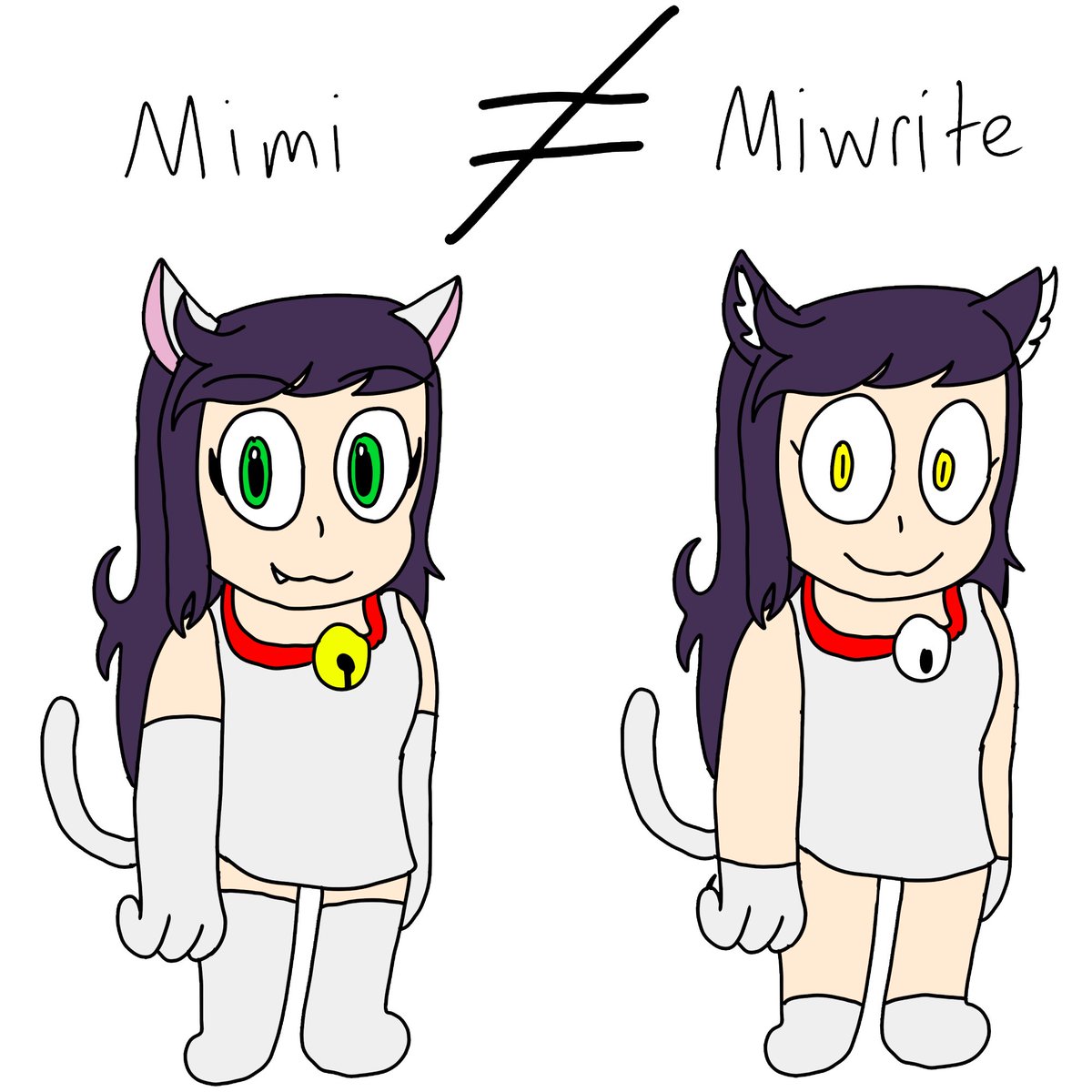 StarbuckSothis's tweet photo. Regarding the Trinity cover, the Mimi seen in that video is NOT Mimi, but rather a ghostly imposter named Miwrite. They are not the same person. They have quite a few differences too.
#fnf #fnfdarkside #lomando #rewrite #trinity https://t.co/js9F0svDE5