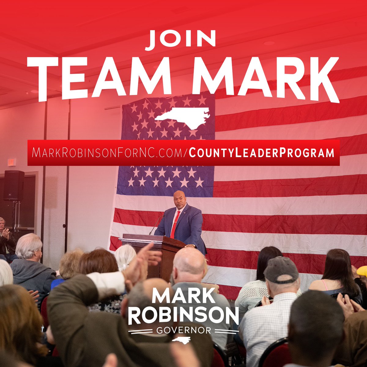 Have you joined our County Leader Program yet? We need strong supporters like YOU in the run-up to Election Day, and now is the time to get involved in the movement to RECLAIM and RESTORE North Carolina. Sign up today: markrobinsonfornc.com/countyleaderpr…