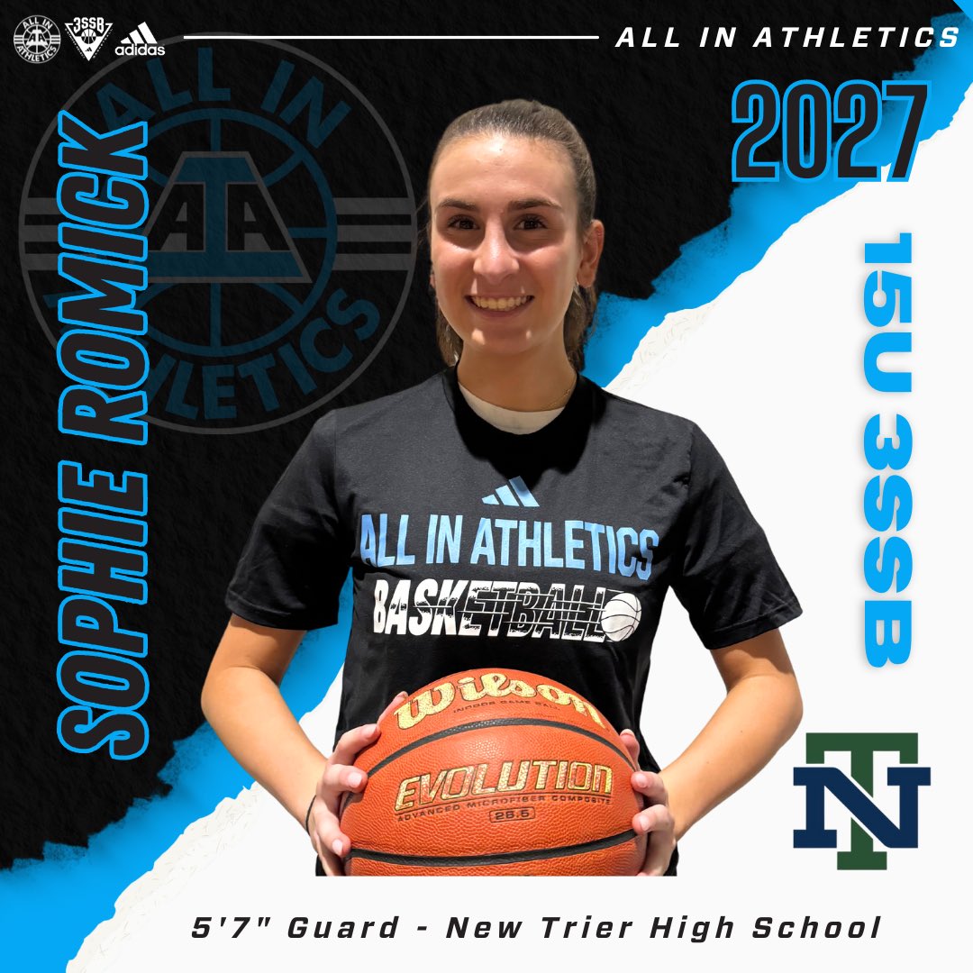 Next up on our 15U #3SSB roster, Sophie Romick of @NewTrierGBB Sophie is a 5’7” combo guard with great athleticism, speed, and energy! She has an impressive ability to drive to the basket through contact and is a tough on ball defender! Welcome Sophie! @Sophieromick27