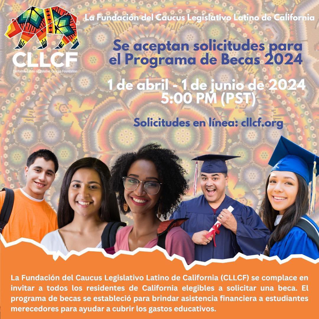Calling all students! The @LatinoCaucus is currently accepting applications for their 2024 Scholarship Program. Don’t wait! The deadline for submitting an online application is Saturday, June 1st. Visit cllcf.org and apply today. #fighting48th📚