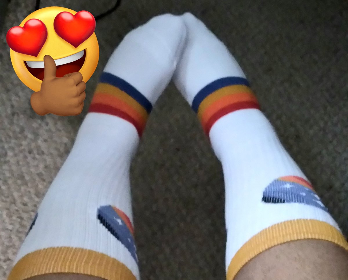 Eeeee! They are a bit snug around my calves since I have...thick calves anyway. And my circulation is kind cut off...but, I love them! *Takes off the socks.* Whew...😮‍💨