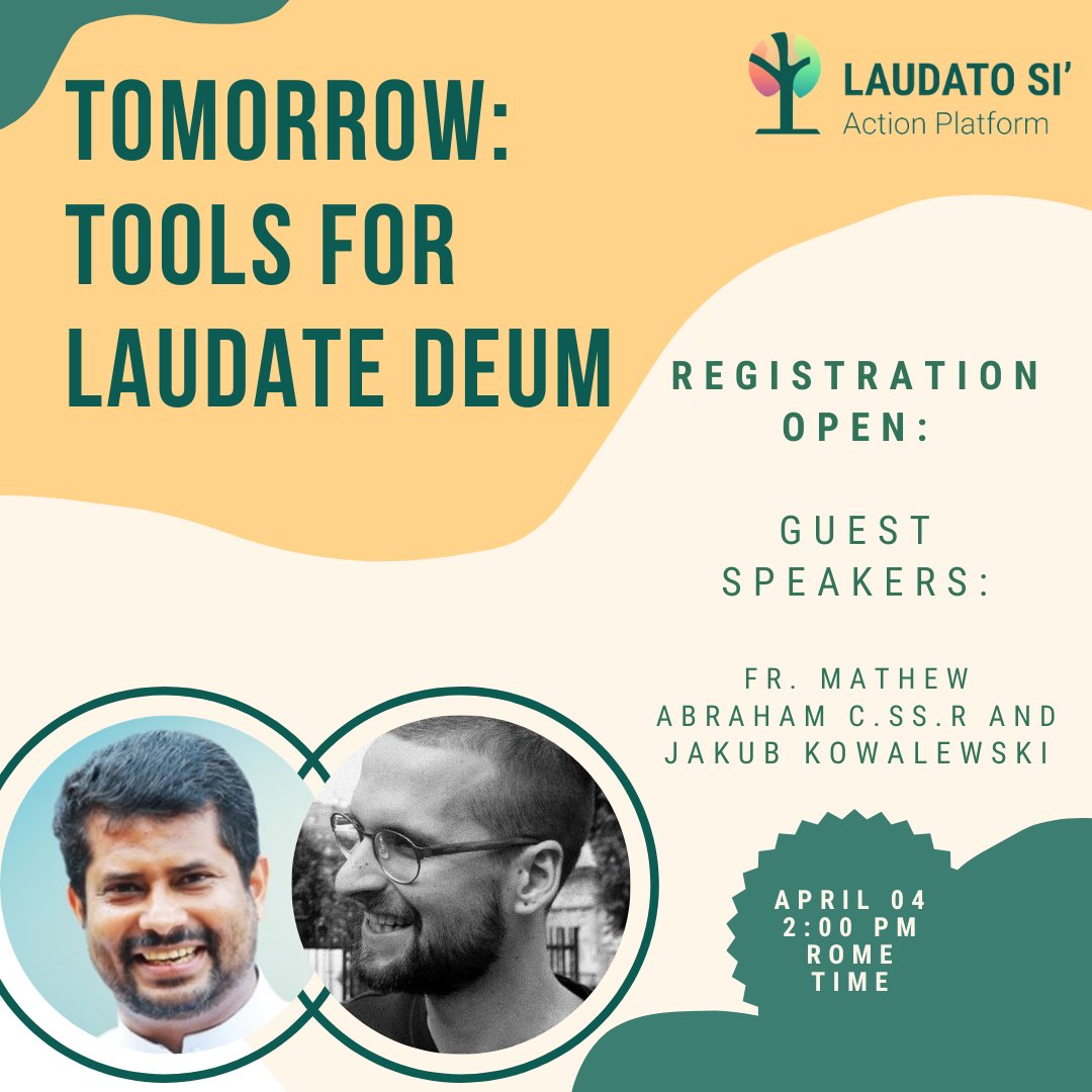 Tomorrow: Learn to craft Laudato Si´Plans! #LaudateDeum #ToolsForChange tinyurl.com/April4-LSAPweb…
