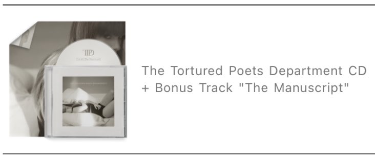 🚨GIVEAWAY🚨 In honour of TTPD Release month, I will be giving away 1 The Tortured Poets Department CD with Poster 🥳✨ Open internationally🫶🏻 How to enter: 🤍Follow me 🤍Like this post 🤍Repost this post 🤍Comment the song you’re most hyped for! See thread for extra info🤍