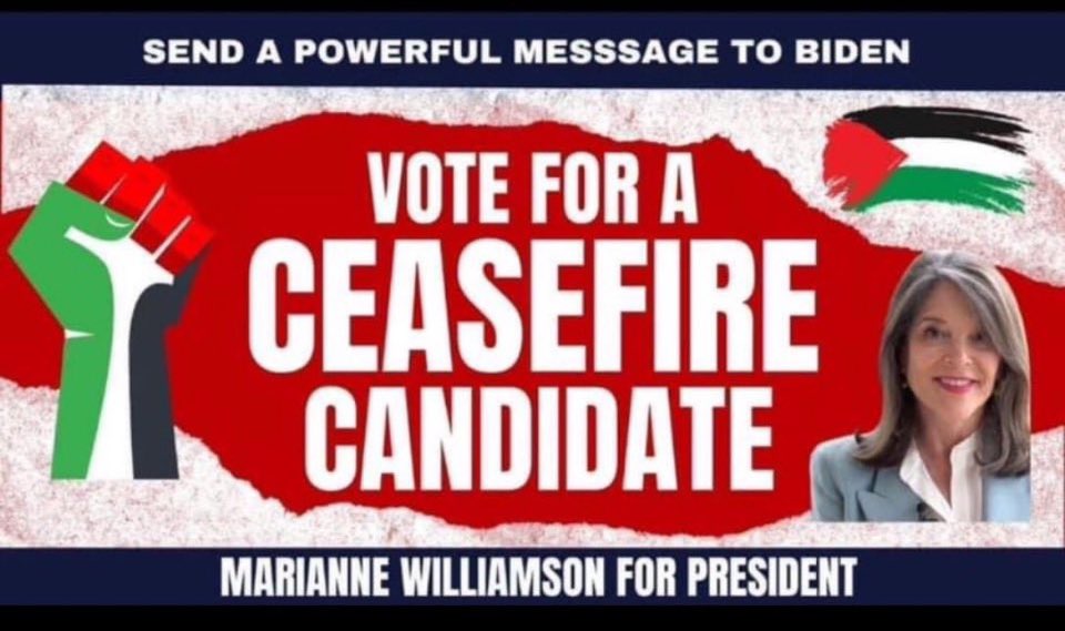 nancyladish2's tweet photo. There are still a few hours for you to vote for the #ceasefire candidate, @marwilliamson, if you live in CT or NY.  
Vote for peace!  
#Marianne2024
#CTPrimary
#NYPrimary https://t.co/pH1LeO1c6r