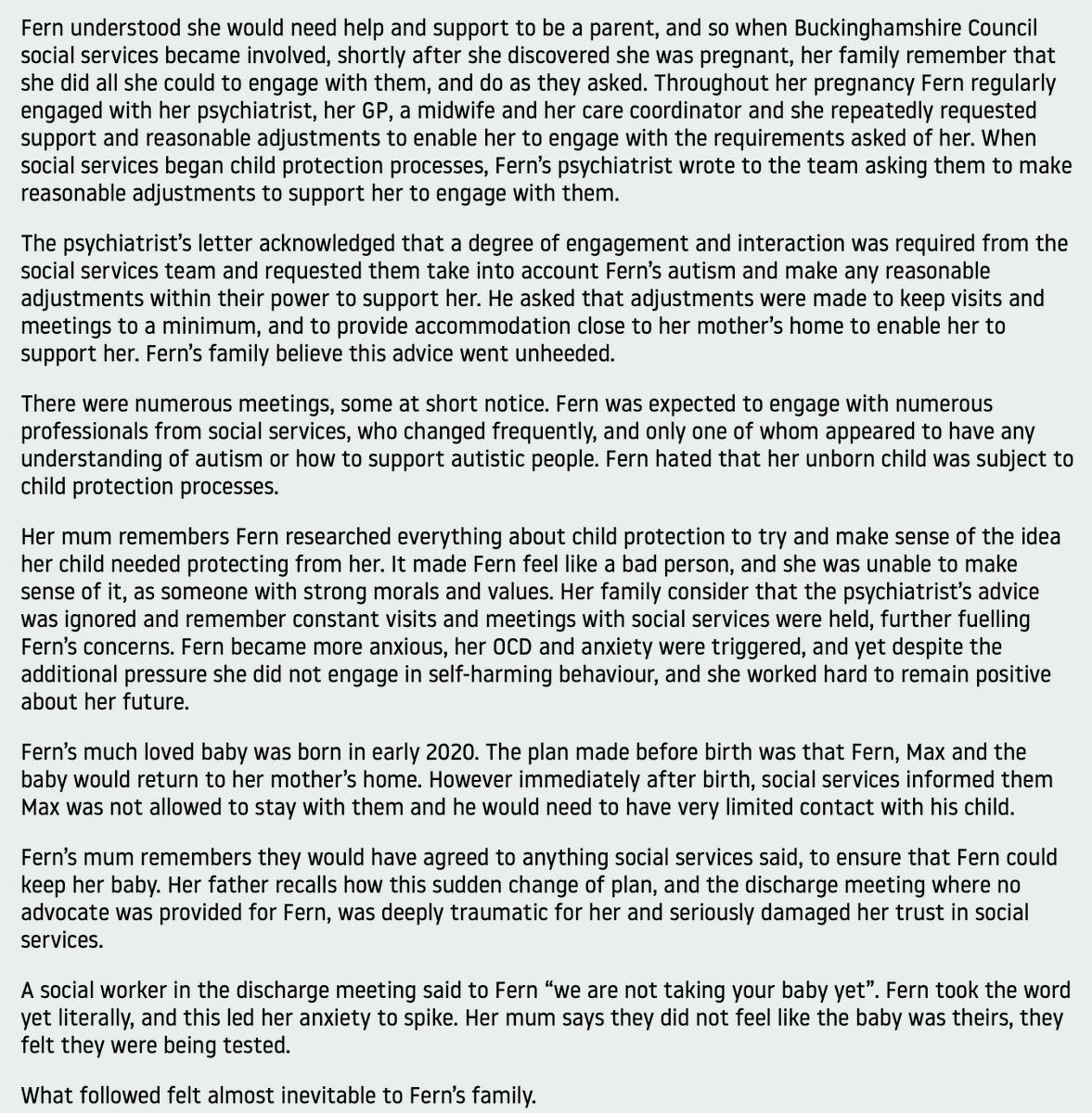 @tinkerbellbites @MARGAUTISM On my mind as is the inquest of Fern Foster starts this week. She was under threat from day 1. Harm was inevitable....😞 georgejulian.co.uk/2024/04/02/fer…