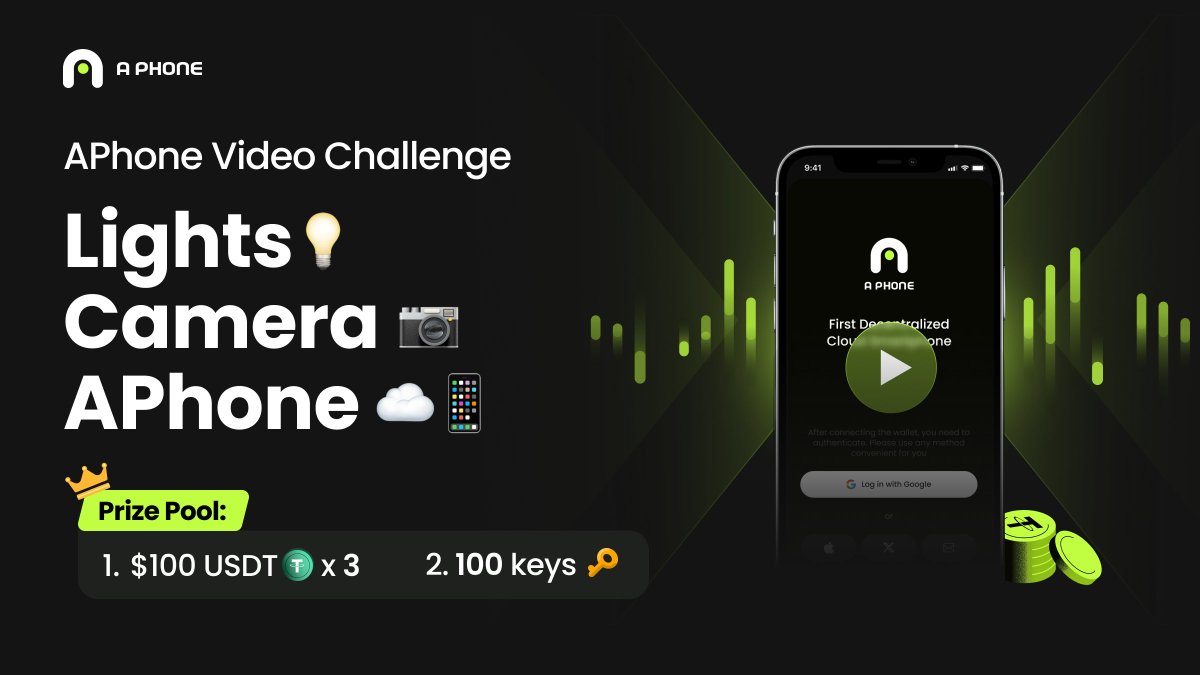Lights 💡 Camera 📸 APhone ☁️ 📱

Welcome to the APhone Video Challenge 📽️

💚 We want to see how well you know the #APhone  product ☁️ 📱 We’re giving you until April 10th to come out with your best APhone tutorial video 📸

Upload the video to Twitter, keep it less than 2 mins