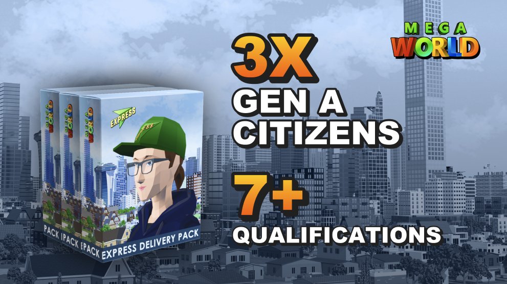 For 7 days only, 'Golden' Trait 3X Gen A Citizens is available in all Alpha Packs before the Store closure on 7th of April. 🔸 81 Packs on Ethereum 🔸 97 Packs on TRON 🔸 99 Packs on BNB ⚡️ play.mcp3d.com/store