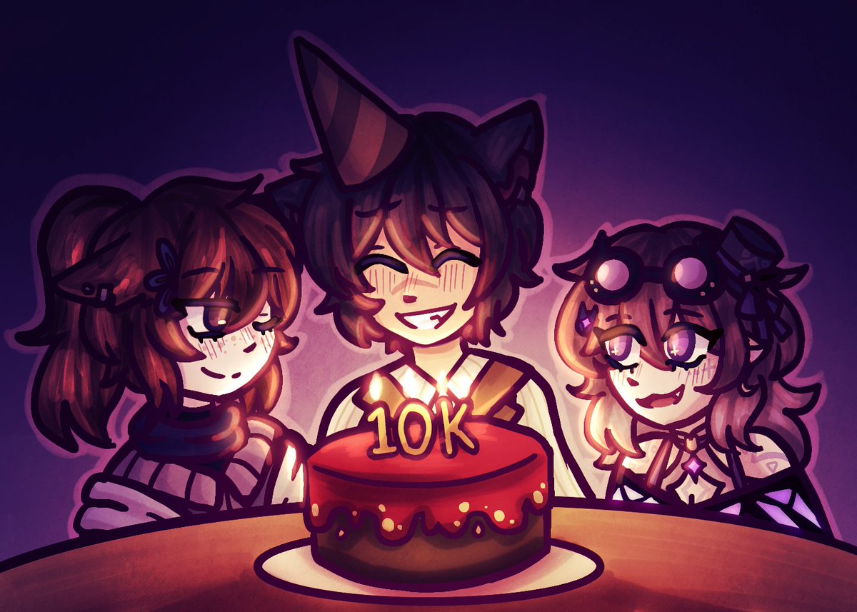 MrClockWorks7's tweet image. WE HIT 10K SUBS LETS GOOOOOO THANKS SO MUCH TO ALL YOU FANS YOU'RE AMAZING. I never thought I'd get this far but I'll keep up the grind for you peeps :D Big thanks to Ginger for supporting me and @LavinDare for always drawing BEAUTIFUL VART like this!