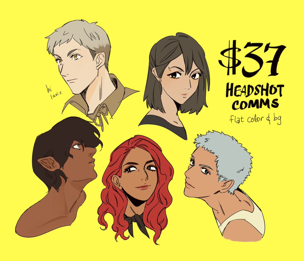 i'm opening some casual headshot c⓪mms! i'll only have 4 slots available for now, you can find more info here: forms.gle/iUKM4aRee5cK1G… shares are appreciated, thanks everyone! 💛