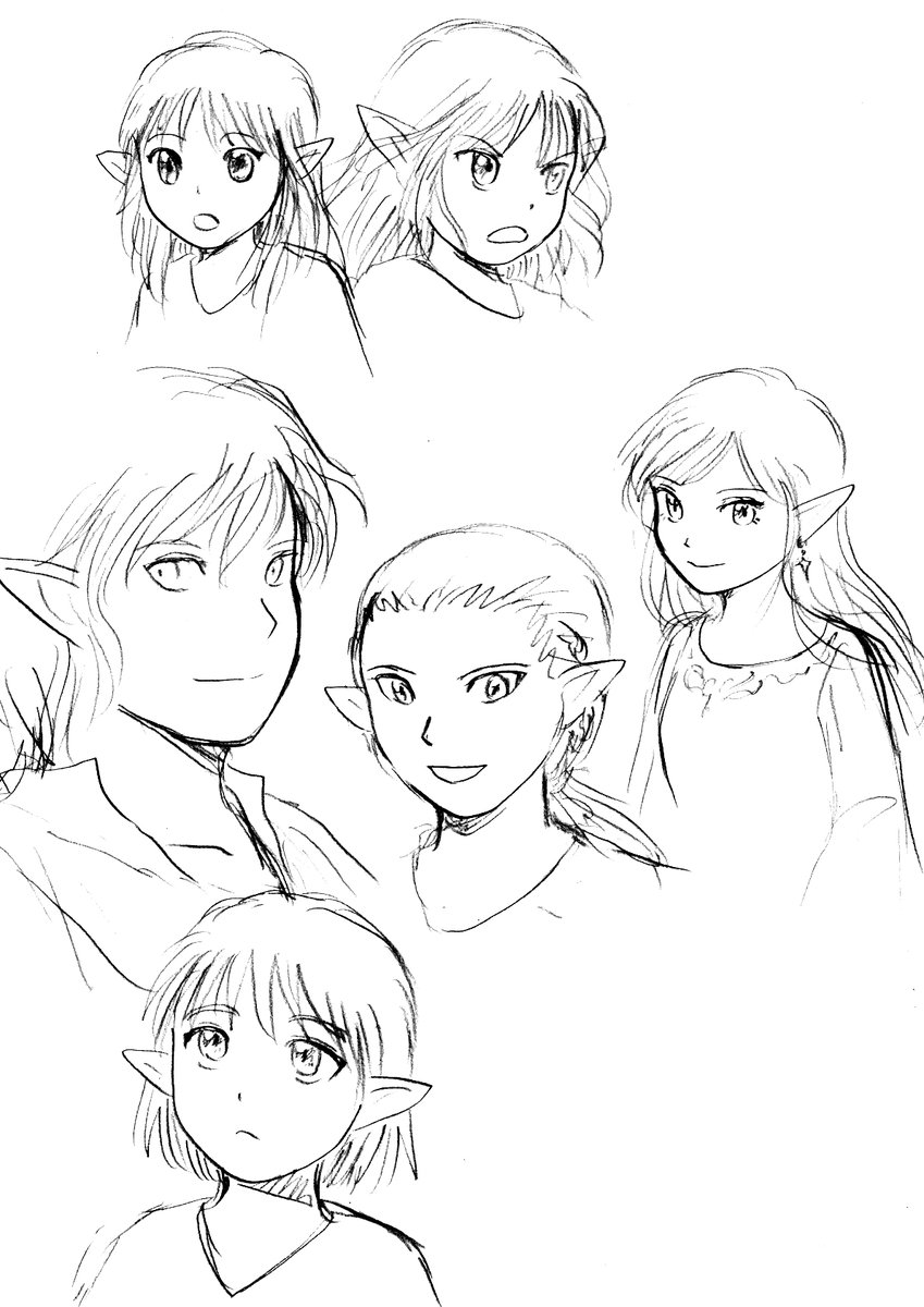 エルドワの落書き。
新しいお話がなかなかまとまらない。ネーム3週目。
まだエルドワのキャラクターの方が動いてくれる。
落書きは連載中や連載前に描いたもの。