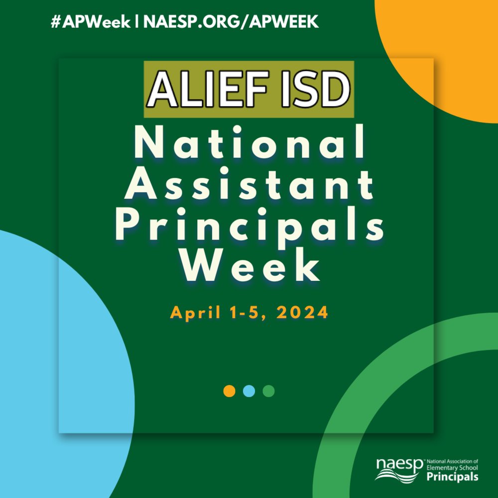 📢Attention Alief ISD: Please join us in giving a gigantic round of applause to our assistant principals! 👏 💚
They individually play a crucial role in the smooth operation of schools. Their dedication & determination contribute significantly!
#AssistantPrincipalsWeek