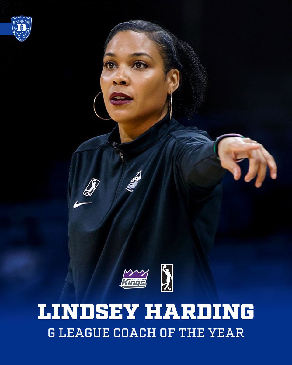 First Year Head Coach G League best record (24-10) First Woman to be named COTY 🔥👊🏽 @Lindsey_Harding