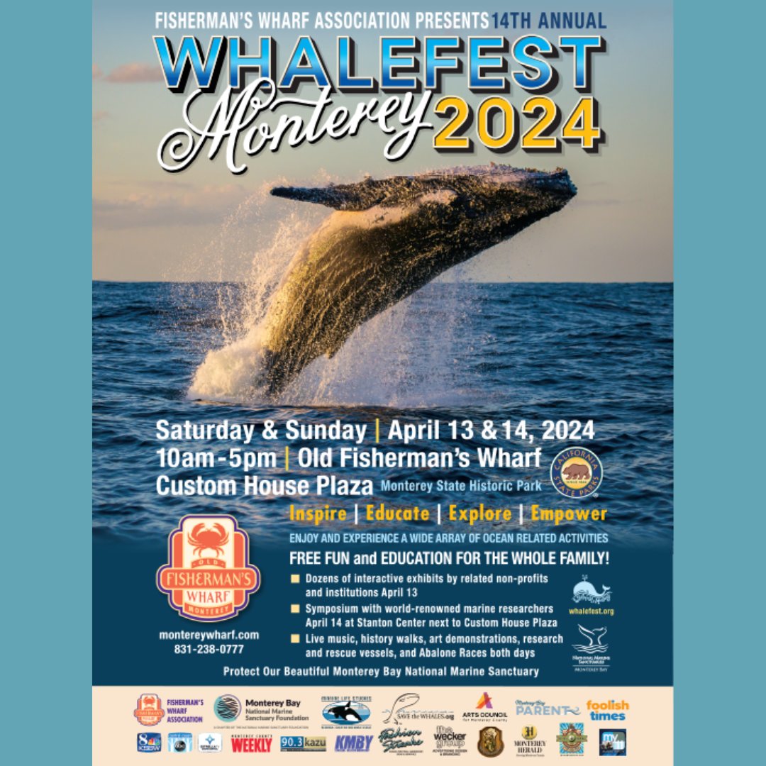 Monterey, CA Whalefest is coming up soon! Make your plans for this FREE and fun family event. 
#whalefest #whalefest2024 #savethewhales