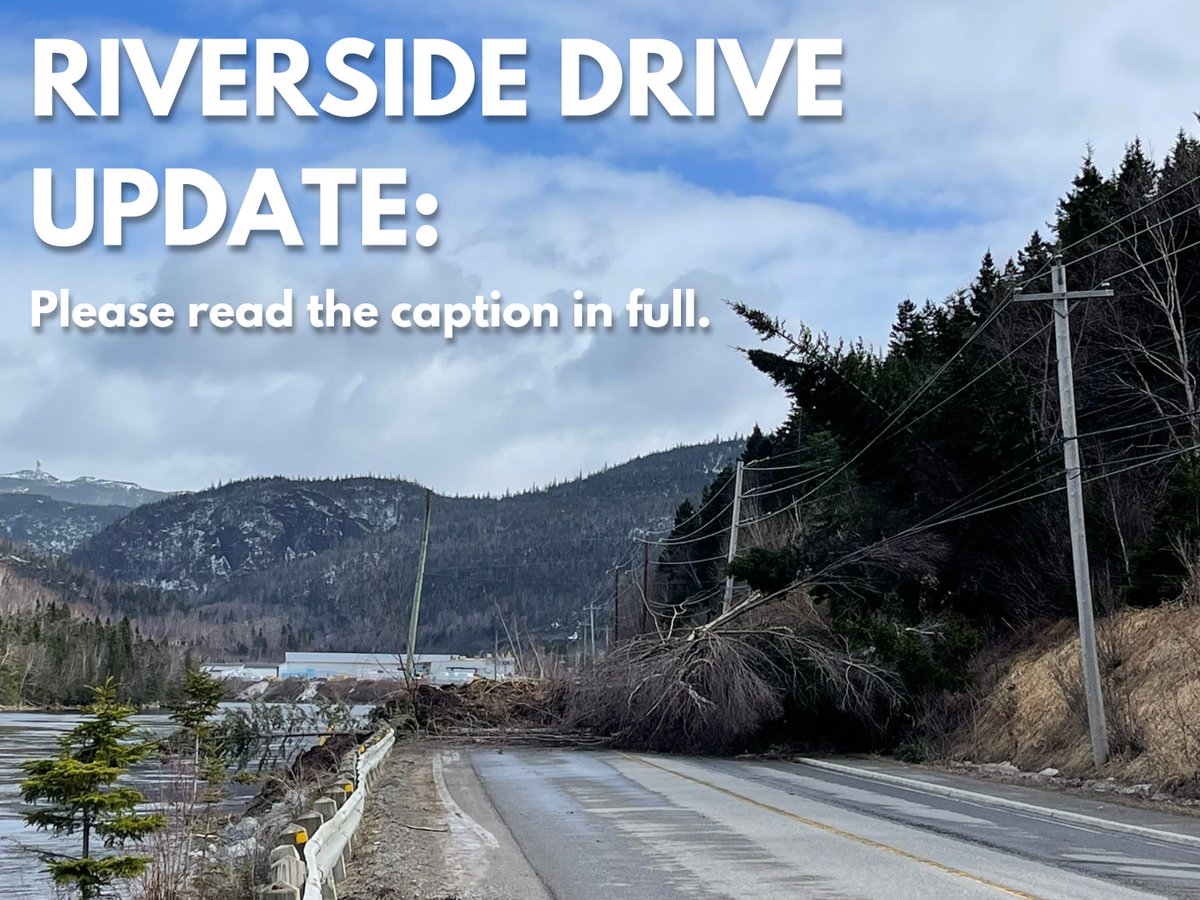 Hi folks, please see the following link for the latest update on the Riverside Drive washout: cornerbrook.com/2024/04/rivers…