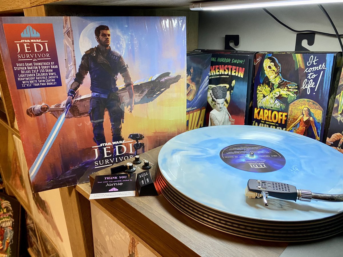 Awesome mail call from @waxworkrecords @GordyHaab @ComposerBarton #StarWarsJediSurvivor and packed so great by Jamie, it looks and sounds beautiful, can we have Jedi: Fallen order on vinyl please? @starwars