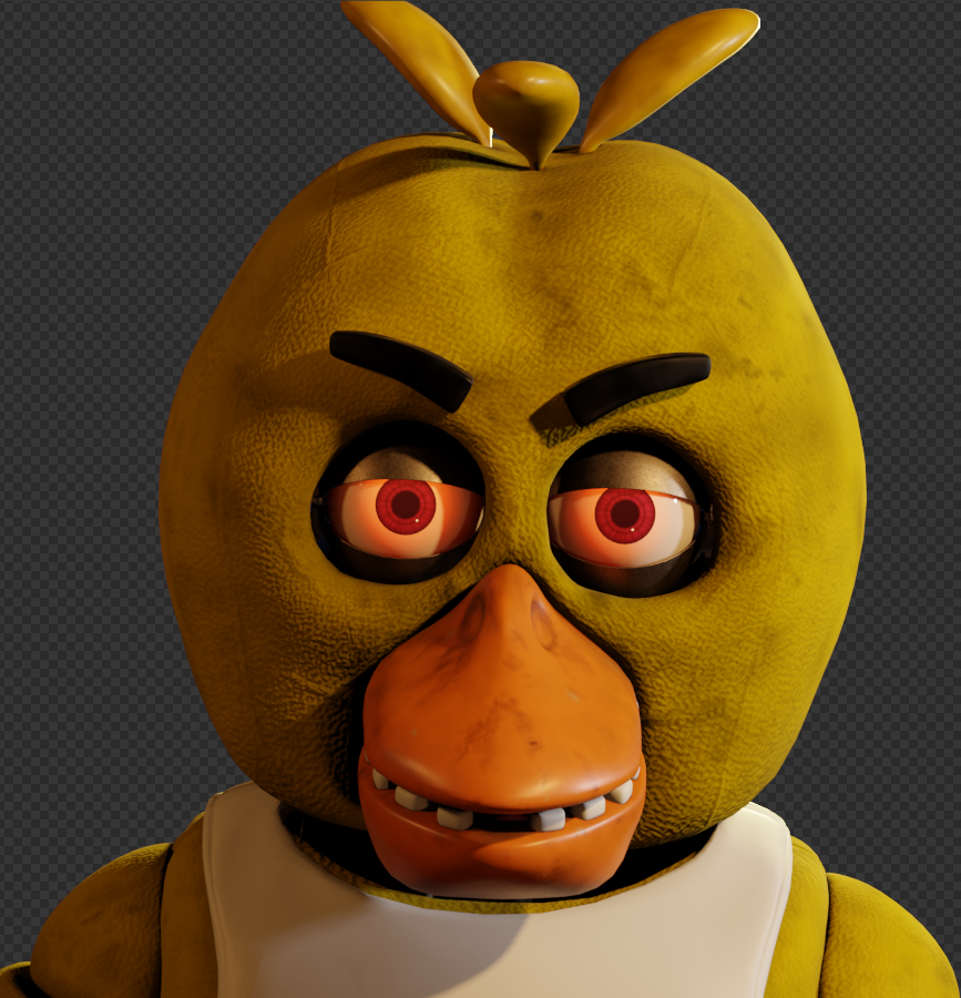 Work in progress with Movie chica! (Animatronic version) Still texturing, and some fixes needs to be done :) 
Cupcake will be a separate character on it's own. More WIPs is coming! 🐥
See you soon! #FNAF #FNAFMovie #Fnafchica #3dmodeling #3D #Blender3d #Fnafmoviechica