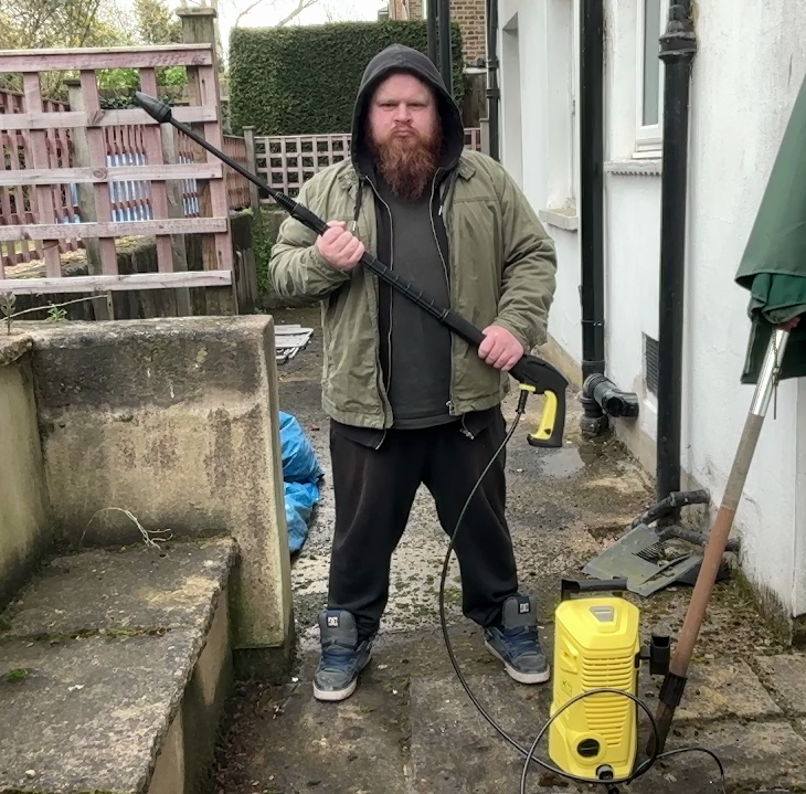 Tomorrow, weather permitting, I will attempt to stream me pressure washing my actual patio.